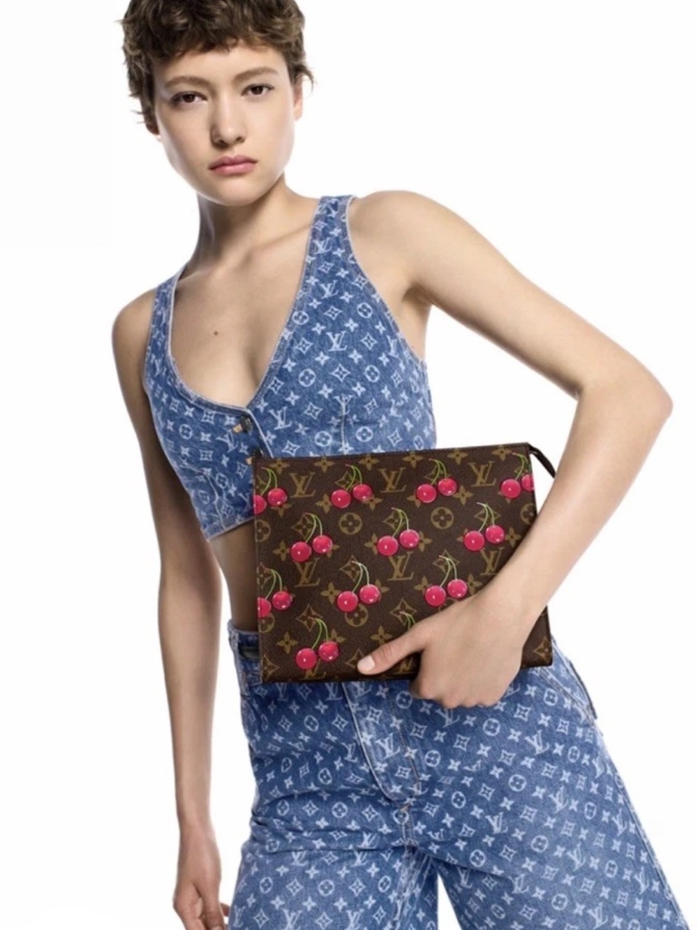 LV X TM Monogram Cerises Toiletry Bag! NIB